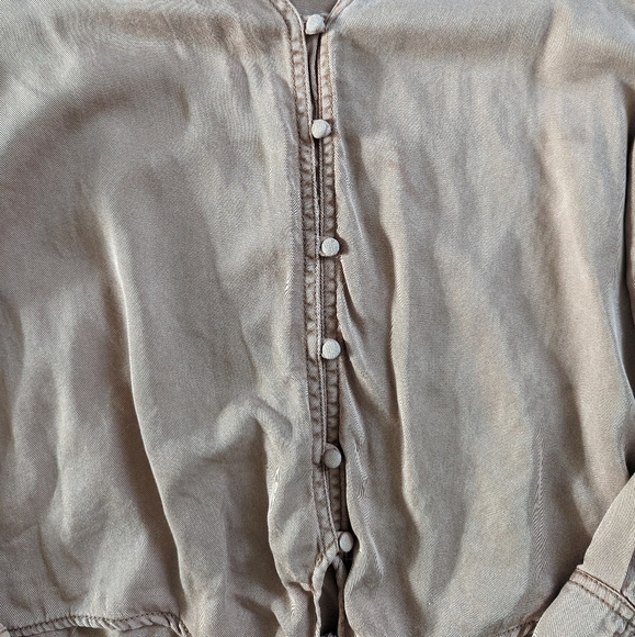 Women's Long Sleeve Pink Button Up Medium - Picture 2 of 8